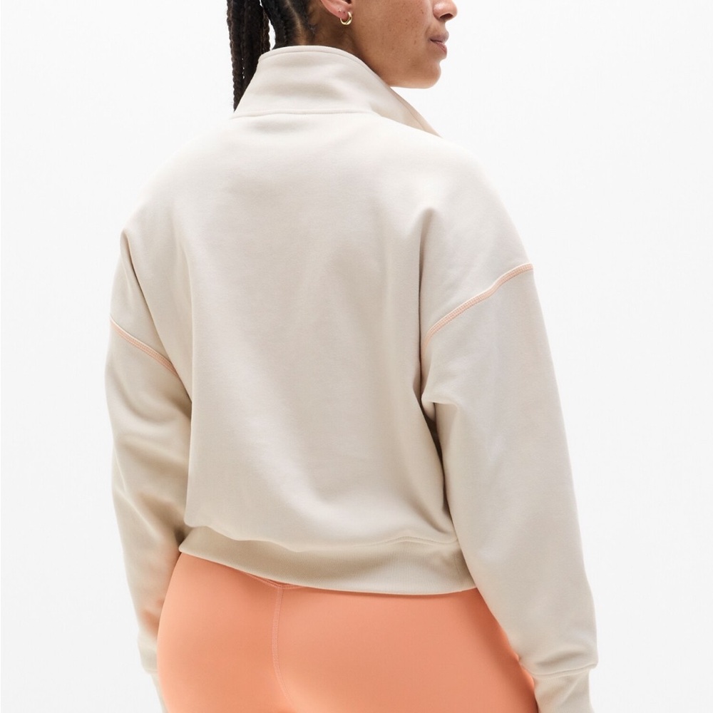 Athleta Forever Fleece 1/2 Zip High Hip Sweatshirt - Picture 6 of 10
